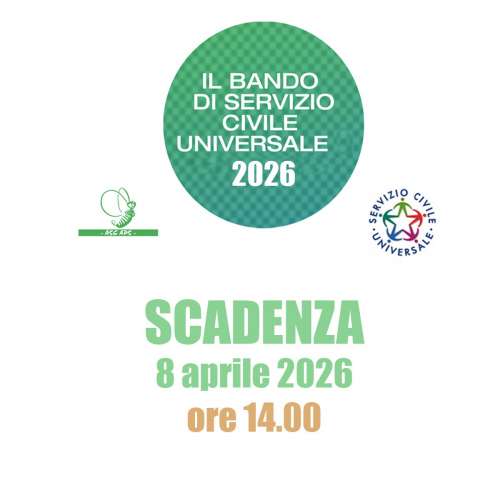 Bando per la selezione di 65.964 operatori volontari da impiegare in progetti di Servizio civile universale - Scadenza 8 aprile 2026.
