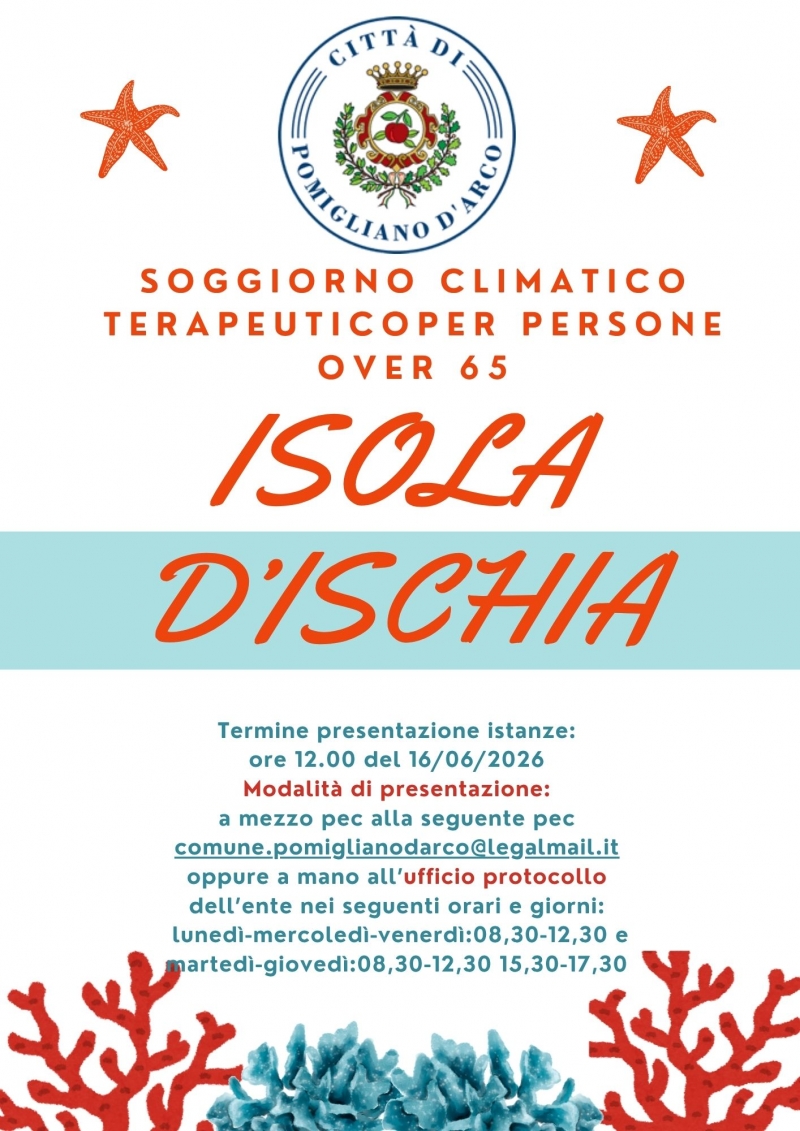 Soggiorno climatico-terapeutico per cittadini over 65 � Anno 2026